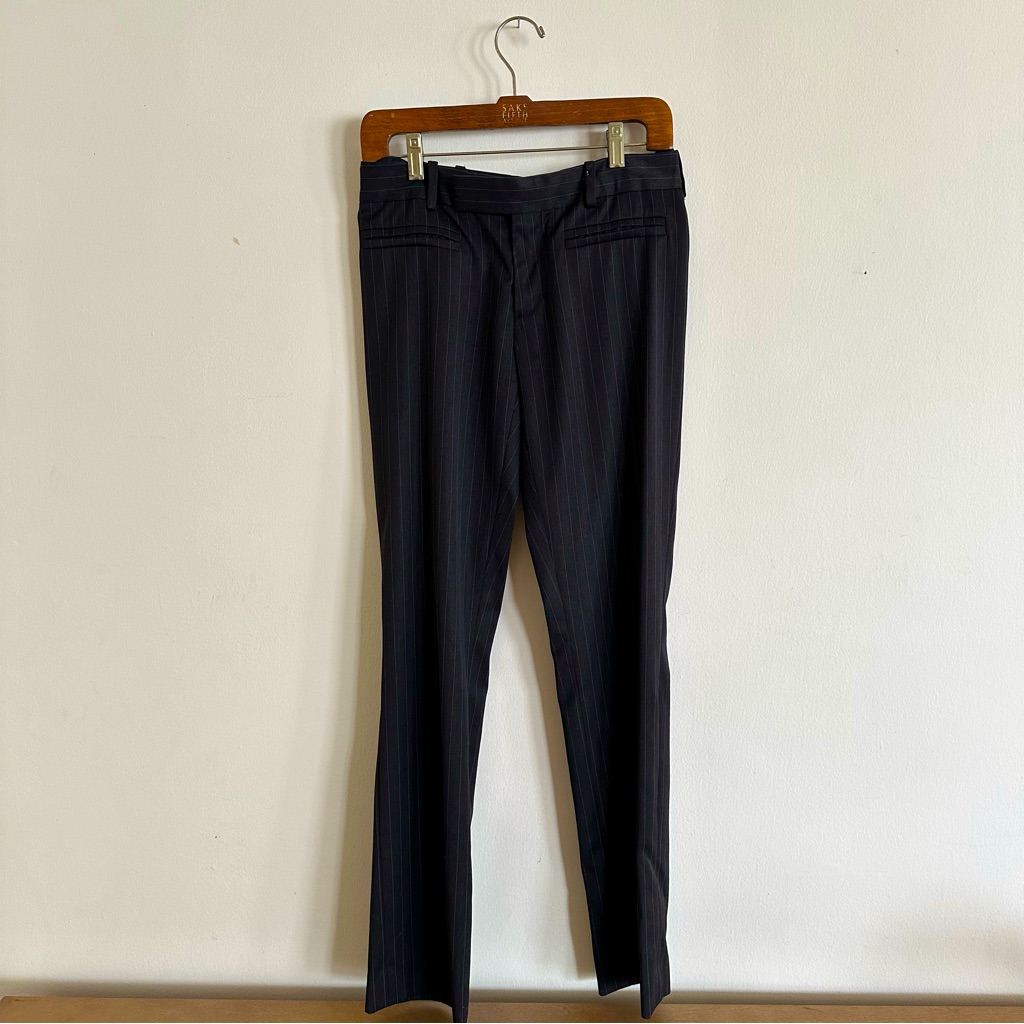 Gucci Pin Stripe Ankle Trouser, Low Rise, Size 40